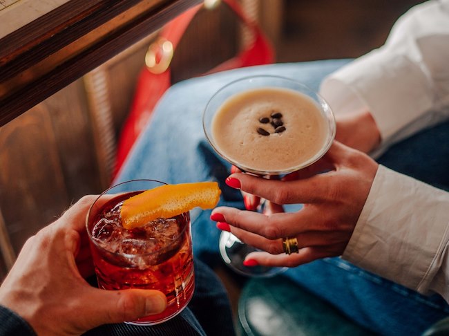 Cocktails at the Bar