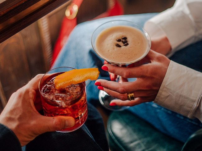 Cocktails at the Bar